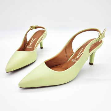 Vizzano 1185-700 Mid Heel Slingback in Mint Napa